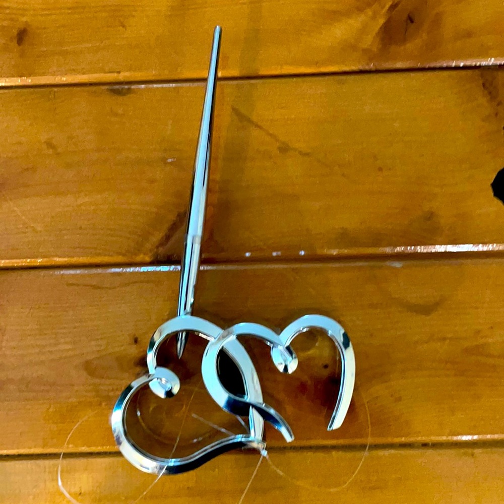 Wedding guest book pen and holder